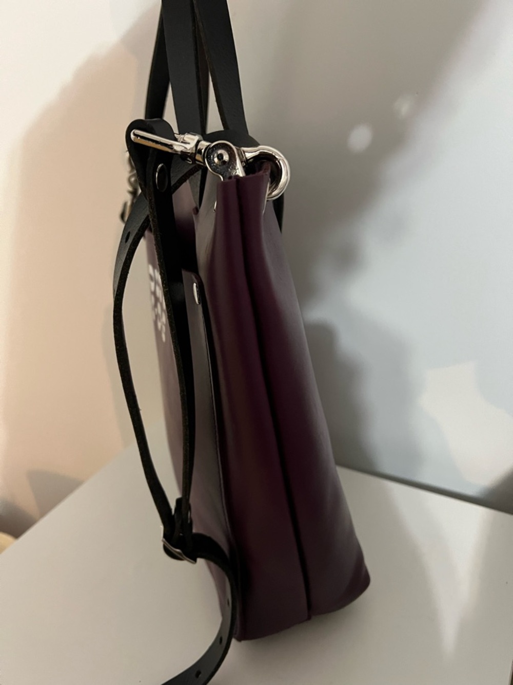 Howl Hide Purple Genuine Leather Tote Bag Purse - Picture 4 of 10